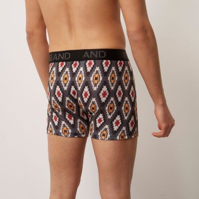 Red aztec print boxers pack